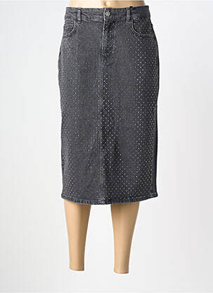 Jupe mi-longue coupe droite gris TWINSET femme