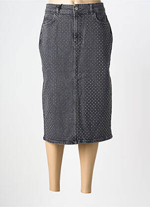 Jupe mi-longue stretch gris TWINSET femme