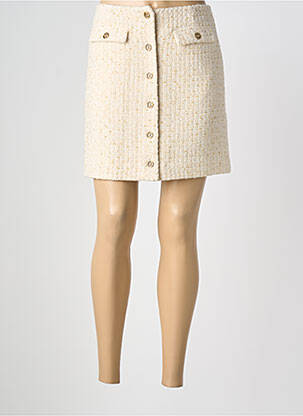Jupe courte coupe droite beige TWINSET femme