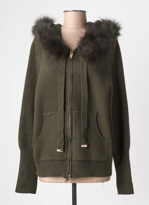 Veste casual coupe droite vert AU SOLEIL DE ST TROPEZ femme