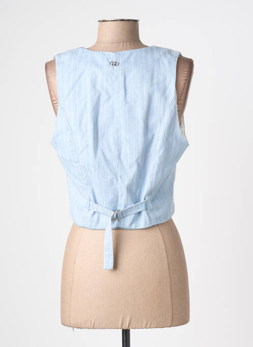 Gilet sans manche imprimé rayures bleu LIU JO femme