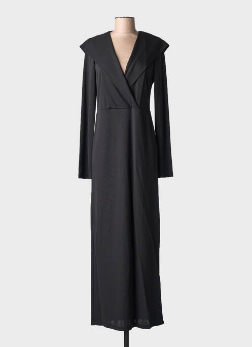 Robe longue coupe cintrée manches longues noir TWINSET femme