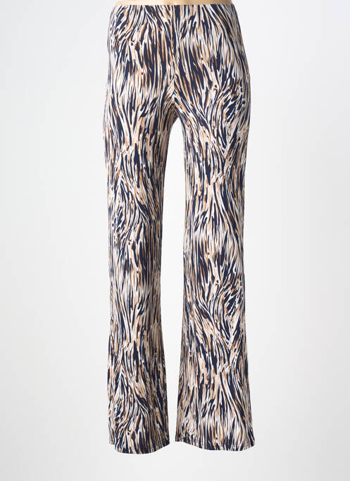 Pantalon droit stretch taille normale beige AU SOLEIL DE ST TROPEZ femme