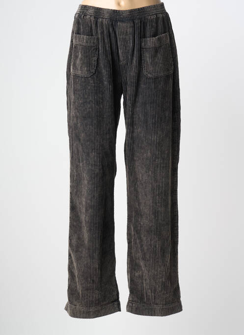 Pantalon droit taille élastique taille normale marron ONE TEE femme