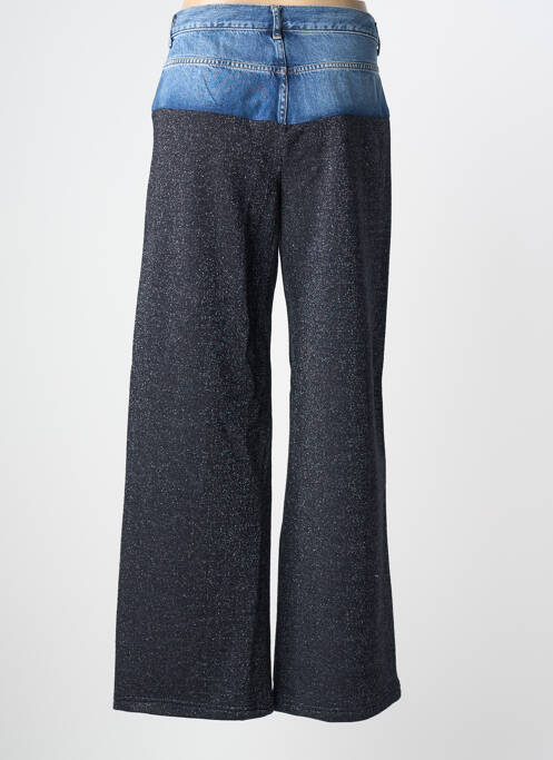 Pantalon large fermeture zippée sous rabat boutonné taille normale bleu LIU JO femme