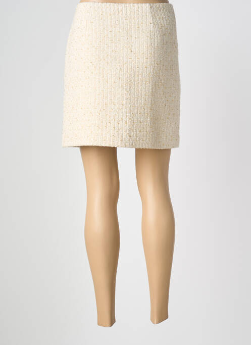 Jupe courte coupe droite beige TWINSET femme