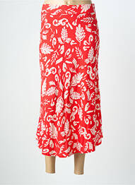 Jupe longue coupe droite rouge ÉTYMOLOGIE femme