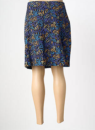 Jupe mi-longue fermeture zip latéral bleu LA FIANCÉE femme