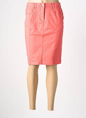 Jupe mi-longue coupe droite orange BRANDTEX femme