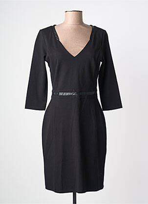 Robe mi-longue manches 3/4 manches 3/4 noir SURKANA femme