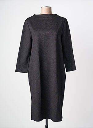 Robe mi-longue manches longues manches longues noir STREET ONE femme
