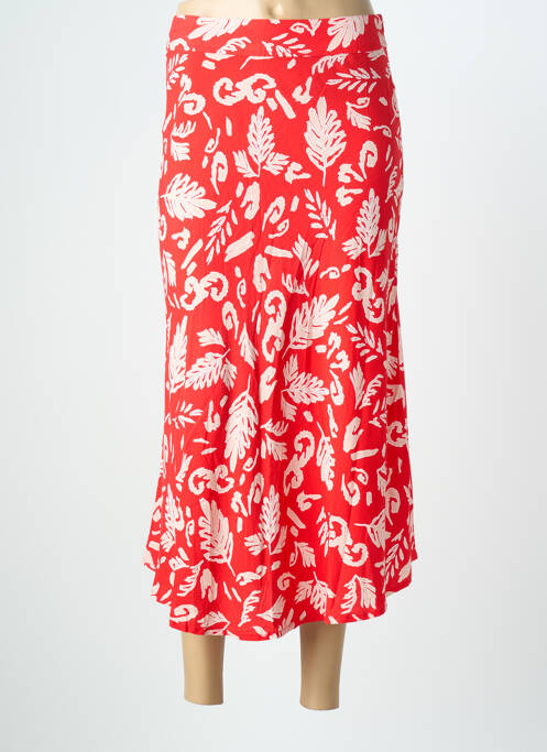 Jupe longue coupe droite rouge ÉTYMOLOGIE femme