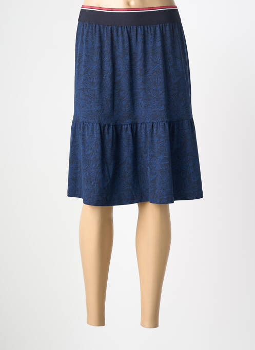 Jupe mi-longue stretch bleu CECIL femme