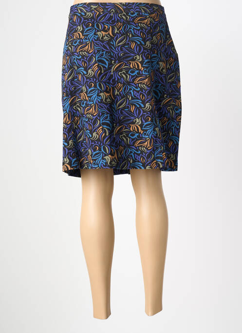 Jupe mi-longue fermeture zip latéral bleu LA FIANCÉE femme