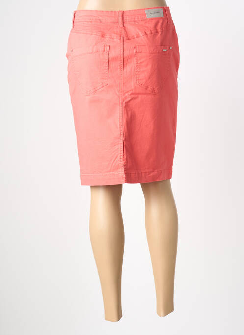Jupe mi-longue coupe droite orange BRANDTEX femme