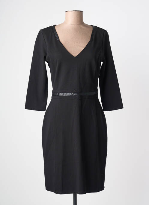 Robe mi-longue manches 3/4 manches 3/4 noir SURKANA femme