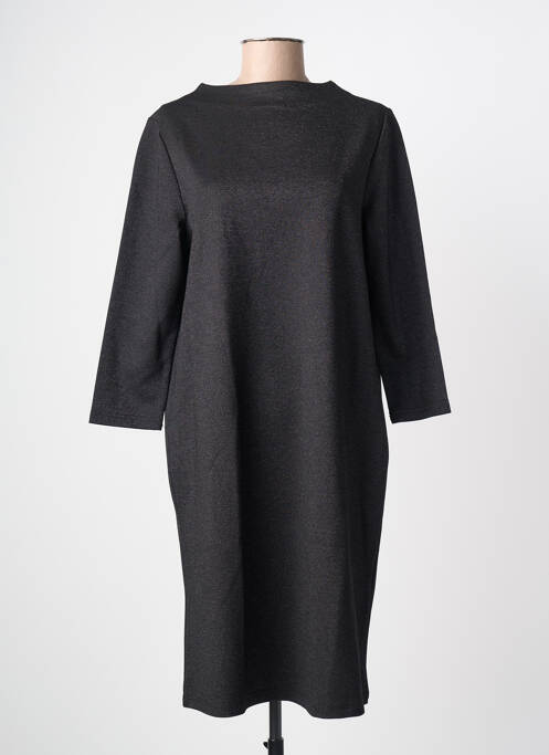 Robe mi-longue manches longues manches longues noir STREET ONE femme