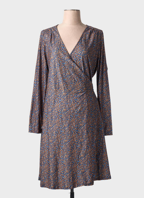 Robe mi-longue manches longues manches longues orange LA FIANCÉE femme