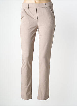Pantalon slim taille élastique taille normale beige BRANDTEX femme