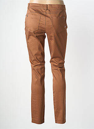 Pantalon slim tissage popeline taille normale marron STREET ONE femme