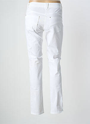 Pantalon slim tissage popeline taille normale blanc BRANDTEX femme
