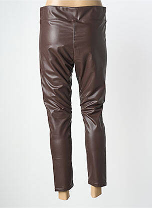 Legging tissage simili-cuir taille normale marron STREET ONE femme