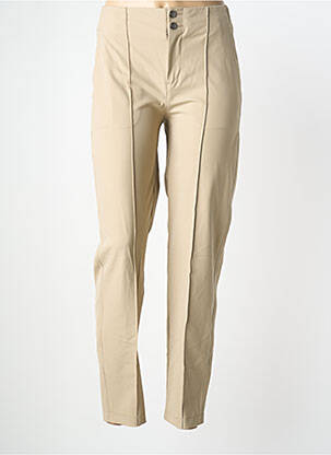 Pantalon slim taille élastique taille normale beige STREET ONE femme