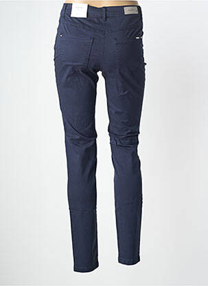 Pantalon slim tissage popeline taille normale bleu BRANDTEX femme