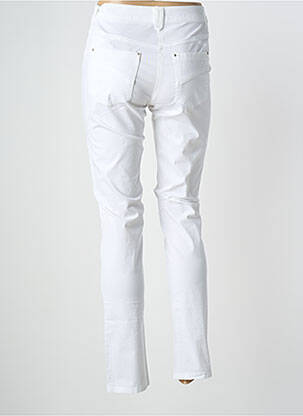 Pantalon slim tissage popeline taille normale blanc BRANDTEX femme