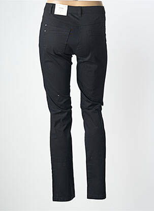 Pantalon slim tissage popeline taille normale noir BRANDTEX femme
