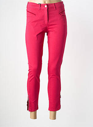 Pantalon 7/8 taille haute taille haute rose PAUL BRIAL femme