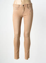 Pantalon slim tissage popeline taille normale marron STREET ONE femme