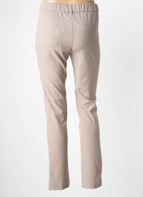Pantalon slim taille élastique taille normale beige BRANDTEX femme