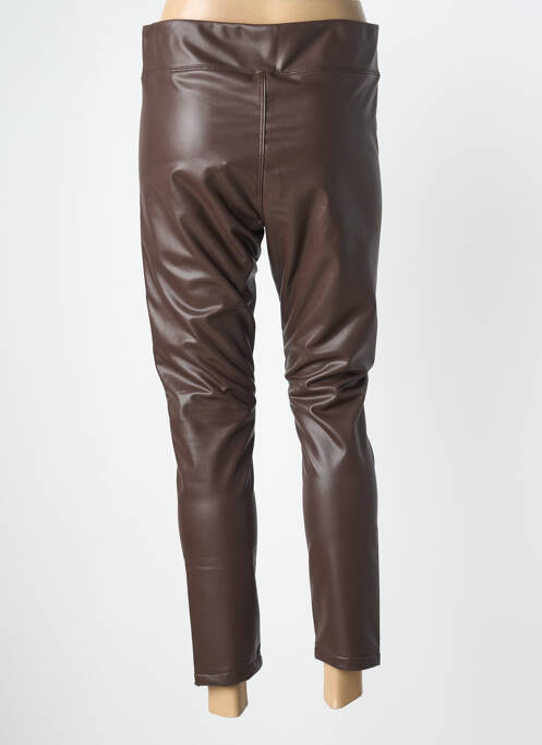 Legging tissage simili-cuir taille normale marron STREET ONE femme