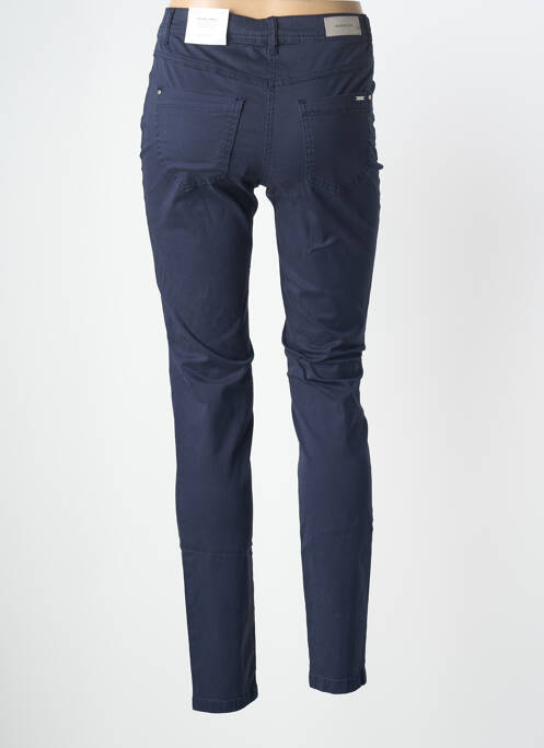 Pantalon slim tissage popeline taille normale bleu BRANDTEX femme