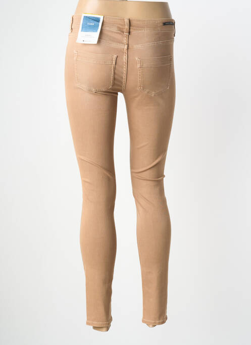 Pantalon slim tissage popeline taille normale marron STREET ONE femme