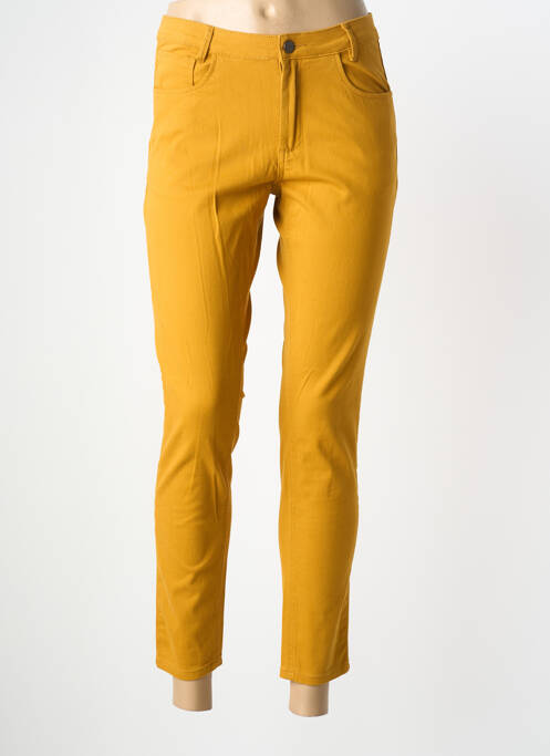 Pantalon 7/8 stretch taille normale jaune LA FIANCÉE femme