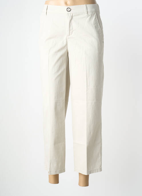 Pantalon 7/8 stretch taille normale beige STREET ONE femme