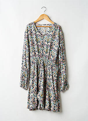 Robe mi-longue col rond manches longues blanc GARCIA fille