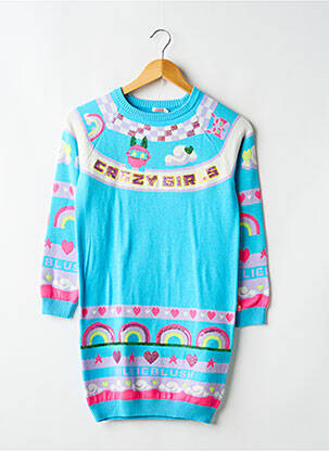 Robe pull resserrée sur le bas manches longues bleu BILLIEBLUSH fille