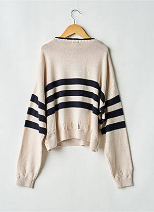 Pull resserrée sur le bas manches longues beige IKKS fille