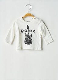 T-shirt coupe droite manches longues blanc IKKS fille