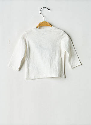 T-shirt coupe droite manches longues blanc IKKS fille