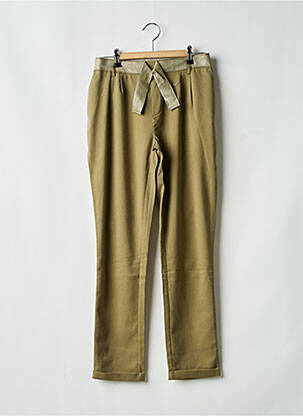 Pantalon droit coupe droite taille à pinces vert ONLY fille