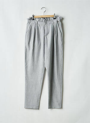 Pantalon droit poches taille élastique gris IKKS fille