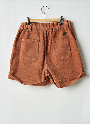 Short fermeture zippée sous rabat boutonné taille élastique marron IKKS fille