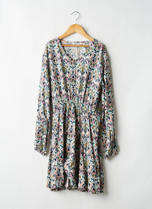 Robe mi-longue col rond manches longues blanc GARCIA fille