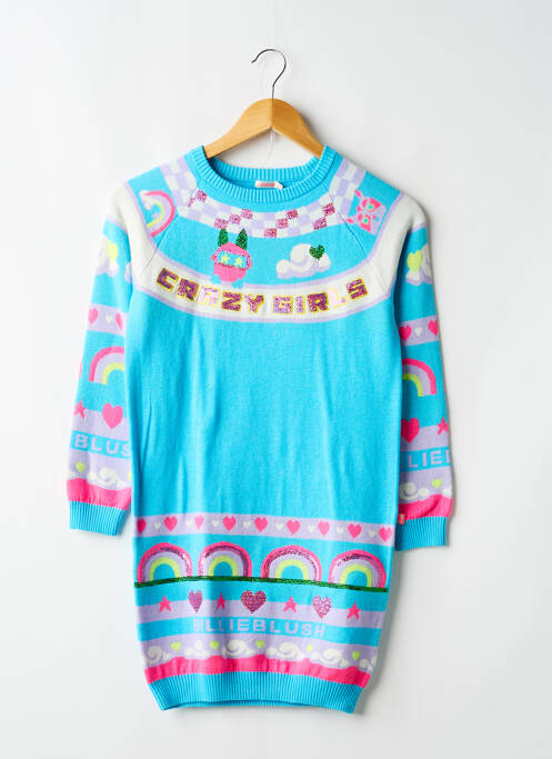 Robe pull resserrée sur le bas manches longues bleu BILLIEBLUSH fille