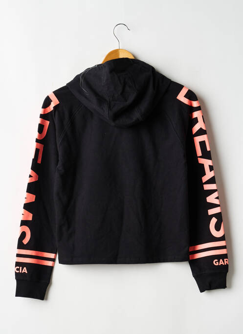 Sweat-shirt à capuche coupe droite manches longues noir GARCIA fille