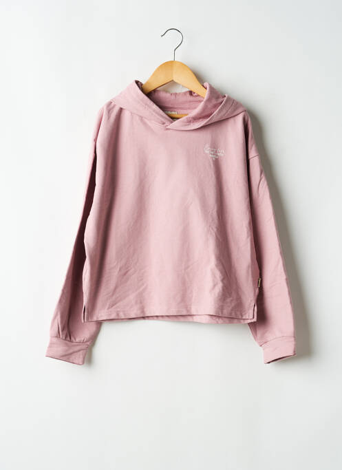 Sweat-shirt à capuche coupe droite manches longues rose GARCIA fille